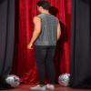 Lars Amadeus Glitter Tank Tops for Men's Metallic Clubwear Sleeveless T-Shirt Party Sparkly Vest Large Silver view 3