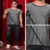 Lars Amadeus Glitter Tank Tops for Men's Metallic Clubwear Sleeveless T-Shirt Party Sparkly Vest Large Silver view 4