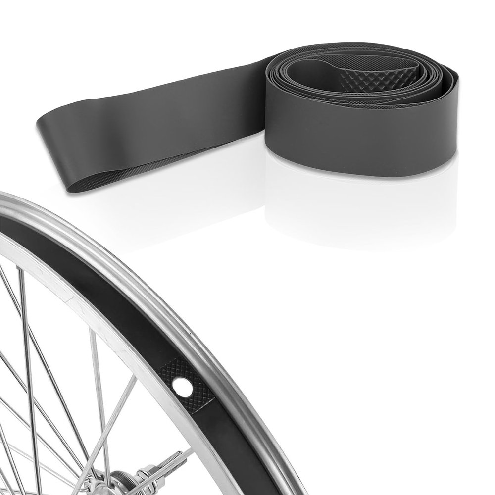 equlup Bicycle Rim Liner, 20in/24in/26in/27.5in/29in/700C Bike Rim Strip Tape PVC Mountain Bike Protection Pad Lightweight Inner Tube Tyre Cushion Puncture for Road Bicycle (20 inch)
