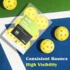 Amoswiz Indoor Pickleball Balls, 6 Pack of 26 Holes Pickleballs, USAPA Approved Indoor Pickleballs Set, High Visibility Durable Pickle Balls for Training and Tournament, Yellow view 3