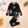 American Flag Lineman Men's Pajamas Set Long Sleeve Sleepwear Soft 2 Piece Loung Set Pjs with Pockets M view 3