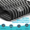 HGBOO Compression Wrist Bands (2 PCS), High-Elastic Straps Wrist Wraps Wrist Brace for Sports Weightlifting Tennis Basketball Tendonitis Carpal Tunnel Arthritis - Breathable Fabric (Black) view 2