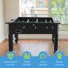 55" Foosball Table with 9 Balls, 2 Cup Holders, Adjustable Balance Foosball Table Adult Size for Adults and Children, Heavy Duty Sports Arcade Soccer Game for Home, Office, and Game Room Fun view 4