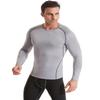 ATTIQOZI 4,5,6 Pack Men's Compression Shirts Long Sleeve Rash Guard Workout Undershirt Base Layer Athletic Shirt Bl/Gr/Bl/Gr/Dark Blue M view 3