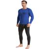 ATTIQOZI 4,5,6 Pack Men's Compression Shirts Long Sleeve Rash Guard Workout Undershirt Base Layer Athletic Shirt Bl/Gr/Bl/Gr/Dark Blue M view 4