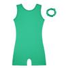 HOZIY Leotards for Girls Gymnastics with Hair Tie Size 6-7 Years Grass Green Back Criss Cross Tumbling Outfit Dance Clothing Clothes Toddlers view 1