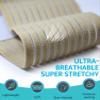 HGBOO Compression Wrist Bands (2 PCS), High-Elastic Straps Wrist Wraps Wrist Brace for Sports Weightlifting Tennis Basketball Tendonitis Carpal Tunnel Arthritis - Breathable Fabric (Beige) view 2