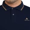 AbbyHold Men's Long Sleeve Polo Shirts with Collar Slim Fit Collared Shirts for Work, Golf, Casual (S, Navy Blue) view 4