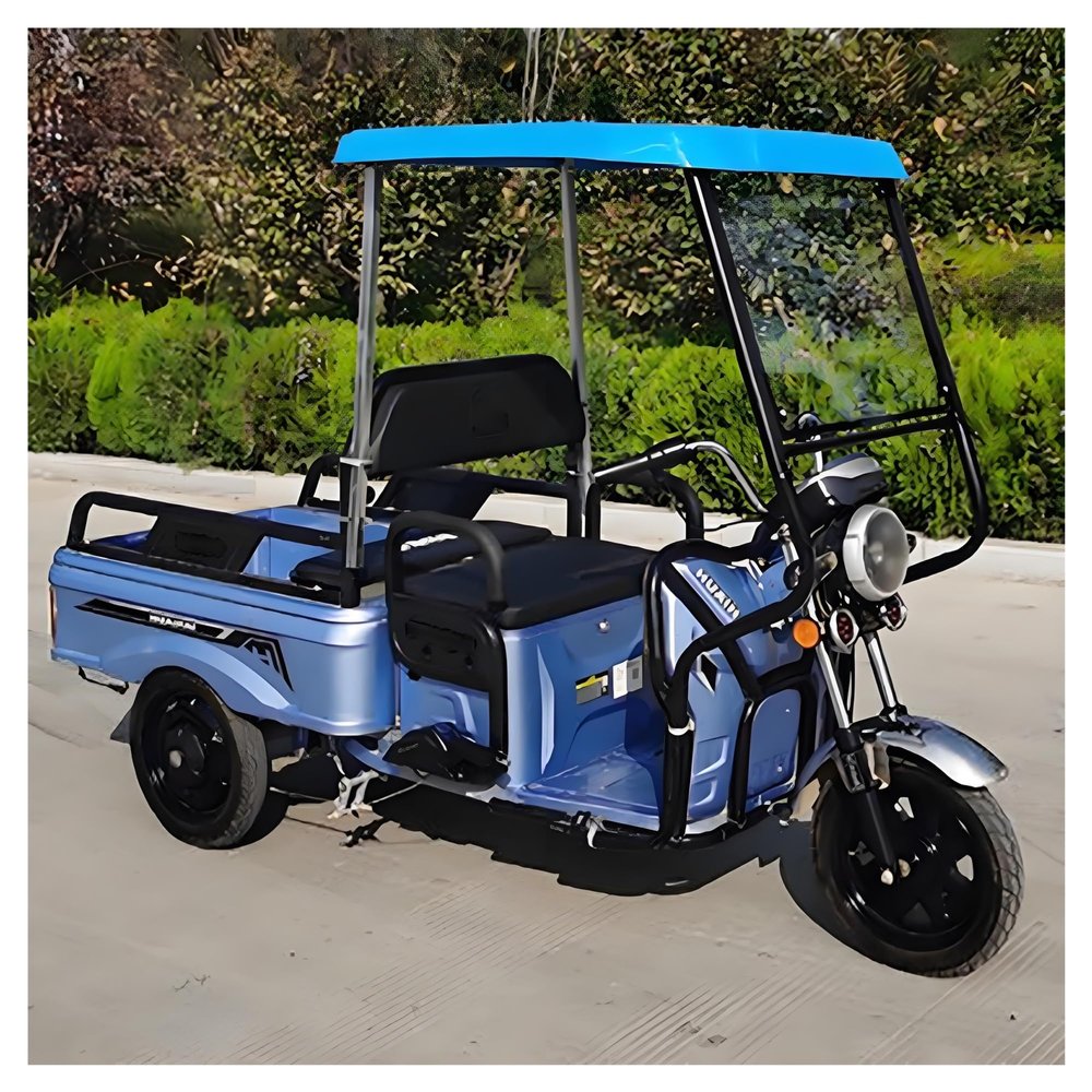 CHZDPP Tricycle Rainproof Canopy with Reflective Strips, Adult Tricycle Cover for Outside Riding & Storage, 31/39/ 43 inch Sanbengzi Awning for Rain Sun(Dark Blue,31.5inch/80cm Wide)