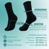 MAGIARTE Mens Athletic Cotton Compression Crew Socks Moisture Wicking Non Slip Design Running Cycling Hiking Sports Socks for Men 5 Pairs (#02L Black) view 3