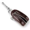 STBTOO Men's Leather Key Bag with 180-degree Zipper, Chain Key Ring, and Business Butler Holder view 3