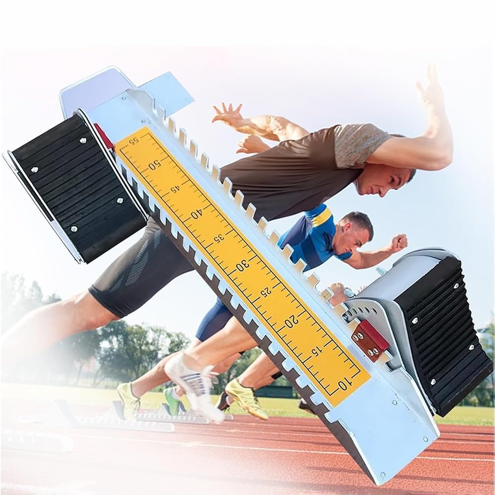 KK-GAL Track and Field Starting Blocks, Multi-Function Competition Starting Block for Racing, 6 Angle Adjustable Running Blocks, Portable Starting Block for Sprinter Athlete
