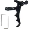 PEAKTREND Compound Bow Aid ReleaserAdjustable Can Rotate 360 Thumb Release Bow Aluminum Alloy AidsArchery Release Aids-Black view 1