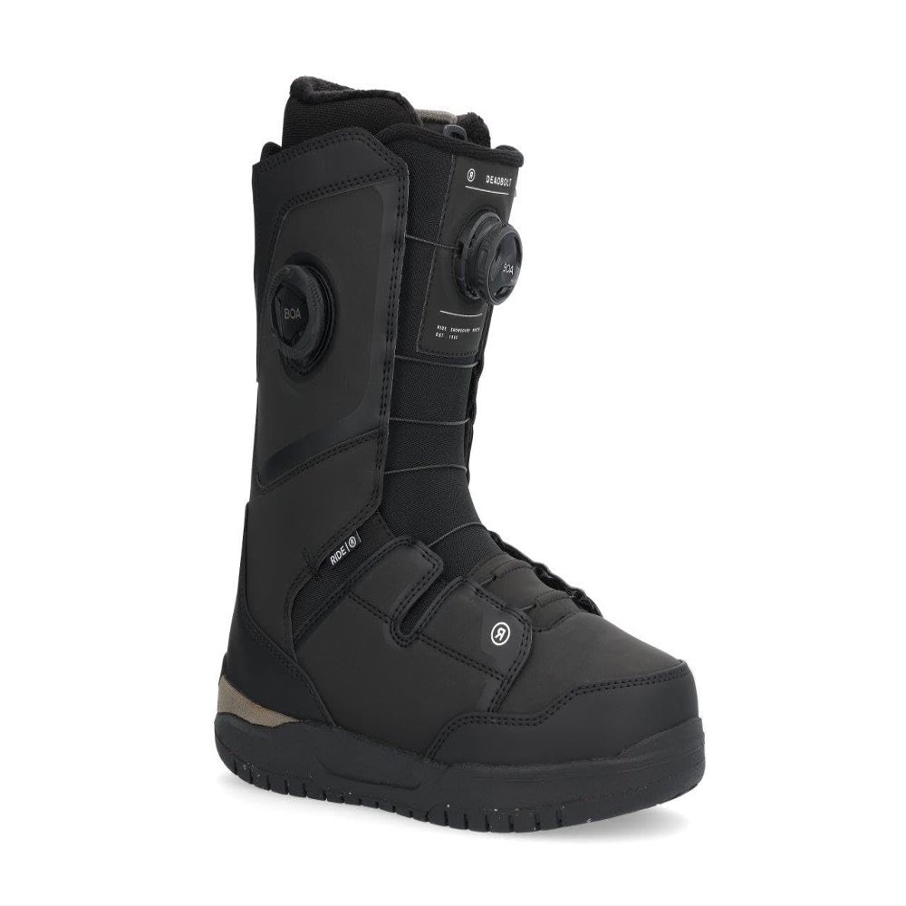 Ride Deadbolt Zonal Men's Snowboard Boots, Black, 10.5