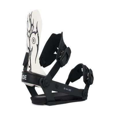 Ride A-8 Unisex Snowboard Bindings, Metaverse Tribal, L: M (10.5+)