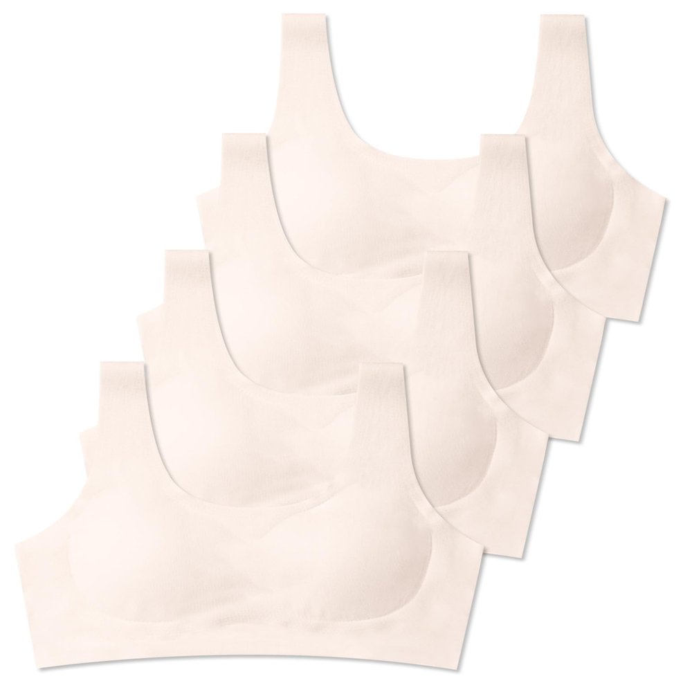 SALIA GIRL Training Bras for Girls 10-16 Sports Seamless Bra with Removable Padding Bras, Large