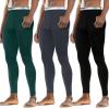 Cutecrop 3 Pack Men's Thermal Underwear Pants Fleece Lined Thermal Pant Leggings for Men Base Layer Bottoms(XX-Large,Black, Gray,Green) view 1