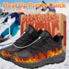 Heated Sneakers for Women Men - Rechargeable Electric Heated Shoes with 3 Heating Levels, Waterproof Upper, Non-Slip Rubber Sole, Winter Warmth Footwear for Hiking Outdoor Activities (Black, Adult, Men, 8, Numeric, US Footwear Size System, Medium) view 3