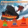 Heated Sneakers for Women Men - Rechargeable Electric Heated Shoes with 3 Heating Levels, Waterproof Upper, Non-Slip Rubber Sole, Winter Warmth Footwear for Hiking Outdoor Activities (Black, Adult, Men, 8, Numeric, US Footwear Size System, Medium) view 4