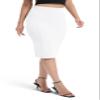 Urban CoCo Women's High Waist Stretch Pencil Skirt Knee Length Bodycon with Back Slit for Business Casual(S, White) view 1