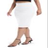 Urban CoCo Women's High Waist Stretch Pencil Skirt Knee Length Bodycon with Back Slit for Business Casual(S, White) view 3