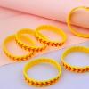 50pcs Silicone Baseball Wristbands Yellow Motivational Sport Ball Bracelets Rubber Elastic Wrist Bands Baseball Softball Fans Gift for Events Team Player Sports Theme Party Supplies view 4