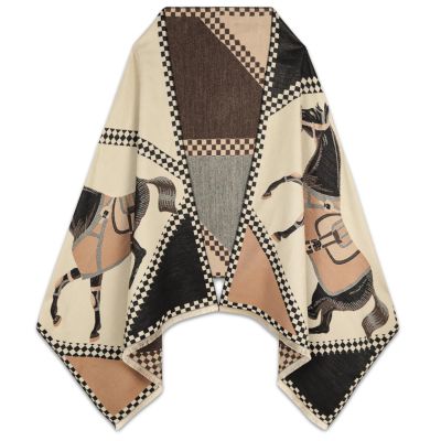 EXTREE Scarfs for Women Pashmina Silky Shawl Wrap for Evening Dressing Blanket Open Front Poncho Cape