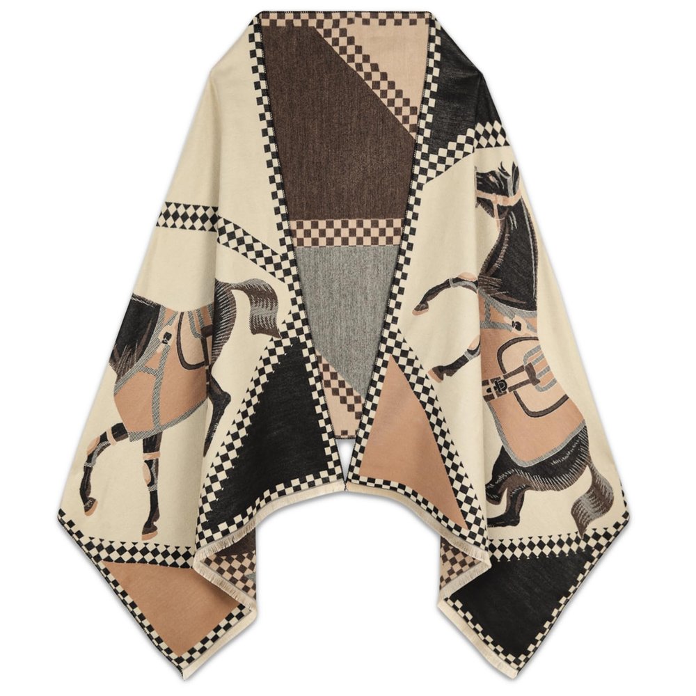 EXTREE Scarfs for Women Pashmina Silky Shawl Wrap for Evening Dressing Blanket Open Front Poncho Cape