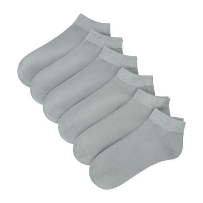 Women's Thin Low Cut Ankle Cotton Socks - 6 Pairs Lightweight Non-Slip No Show Socks, Classic Casual Running Socks (US, Numeric, 8, 11, Regular, Regular, Light grey)
