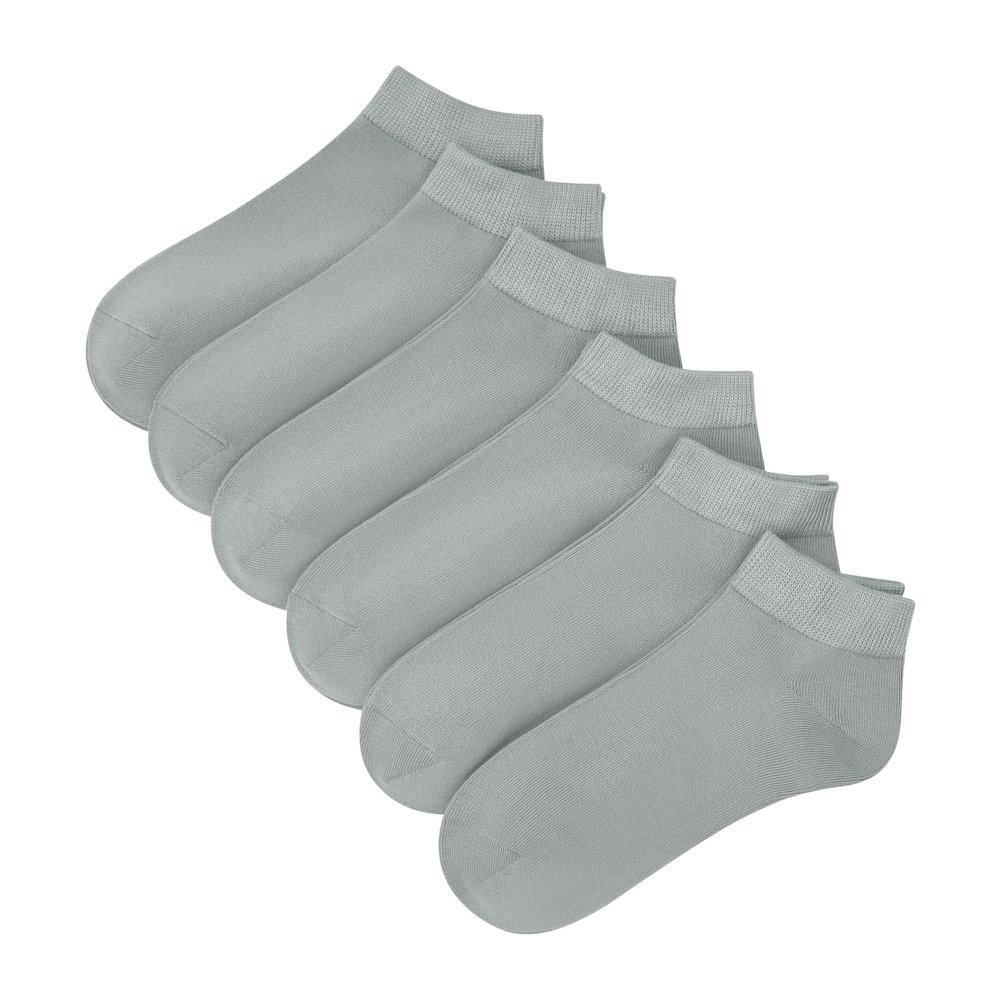 Women's Thin Low Cut Ankle Cotton Socks - 6 Pairs Lightweight Non-Slip No Show Socks, Classic Casual Running Socks (US, Numeric, 8, 11, Regular, Regular, Light grey)