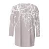 3/4 Length Sleeve Womens Tops Printed Crew Neck Cute Plus Size Shirts Dressy Casual Floral Fall Blouses Ethnic Three Quarter Loose Tunics or Tops to with Leggings Plus Size Tops for Women 2025 view 3