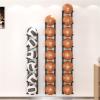 3/4/5/6/7/8 Layer Yoga Mat Shelf,Yoga Mat Holder,Exercise Mats Holder Wall Mount, Yoga Mat Wall Mount,Yoga Mat Storage Rack,for School,Gym,Yoga Mat,Basketball,Black-165cm/65in view 1