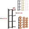 3/4/5/6/7/8 Layer Yoga Mat Shelf,Yoga Mat Holder,Exercise Mats Holder Wall Mount, Yoga Mat Wall Mount,Yoga Mat Storage Rack,for School,Gym,Yoga Mat,Basketball,Black-165cm/65in view 3
