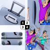 AQUNNEW Enhance Your Travel Experience with Elastic Suitcase Covers The Ultimate Luggage Cover Protector for Every Suitcase Style and Size Male view 4