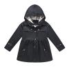 AMIMOJY of today prime Trench Coat For Children Spring Autumn Hooded Jacket Solid Color Botton Down Drawstring Casual Windbreaker Outerwear girls pink winter coat size 5 view 1