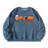Pifnxtamy Sweatshirt for Women Tis The Season Football Sweater Long Sleeve Shirt Autumn Pumpkin Halloween Pullover Blue view 2