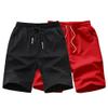 Maiyifu-GJ Men's Running Shorts Elastic Waist Lightweight Athletic Shorts Summer Casual Workout Training Short Pants (Black+Red,Large) view 1