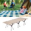 WDFYJ Folding Camping Cot for Adults, 74.8 Extra Length Travel Cot, Outdoor Sleeping Cots, Easy to Set up Camping Cot with Carry Bag, Support 300LBS(Beige) view 1