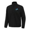 Antigua Men's Black Detroit Lions Brisk Quarter-Zip Pullover Jacket view 1