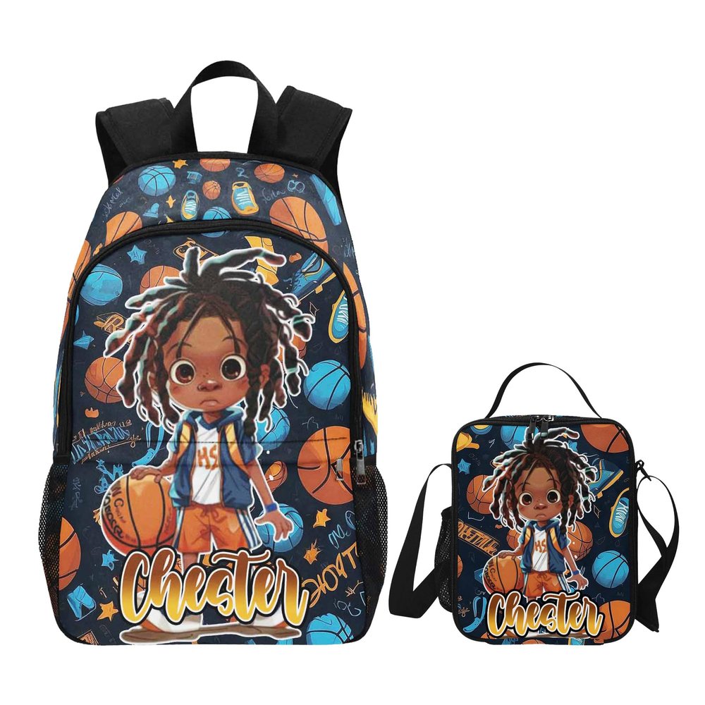 Custom Kids Backpack for Boys Personalized School Backpack, Back to School Supplies for Kids, Basketball Boy Pattern Backpack for Primary School Students Children Travel Gift Bookbag for School