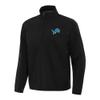 Antigua Men's Black Detroit Lions Brisk Quarter-Zip Pullover Jacket view 1