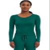 Healing Hands Women's Underscrub Soft Knit Melissa Longsleeve Scrub Tee with Breathable & Easy Care Fabric Plus Size 5047, 2XL, Hunter view 1