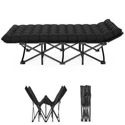 Foldable Bed, Portable Folding Camping Cot, Portable Camping Cots with Carry Bag, Outdoor Portable Folding Lounge Chair Sleeping Cots Bed, Easily Bear 150KG, for Travel Outdoor Home Office(190x80cm/74