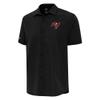 Antigua Men's Black Tampa Bay Buccaneers Activate Woven Button-Up Shirt view 1