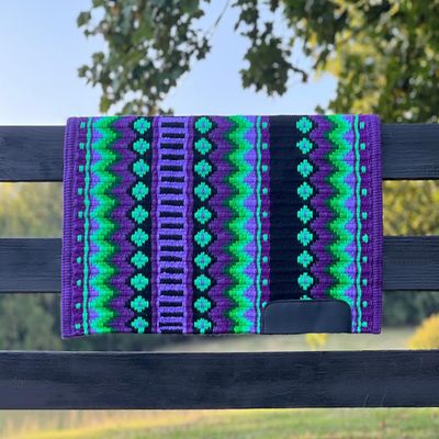 EQUIEMPRESS Horse Western Show Saddle pad/New Zealand Wool Western Saddle Blanket Top Wool Pad Sensor Flex (Customization Available) A206 (34" x 36")