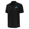 Antigua Men's Black Detroit Lions Activate Woven Button-Up Shirt view 1