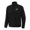 Antigua Men's Black Philadelphia Eagles Brisk Quarter-Zip Pullover Jacket view 1