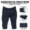 Exxact Sports Rebel Youth Football Pants with Built in Pads, Lightweight Integrated Football Practice Pants with Lace-up Fly (YXL, Navy) view 3