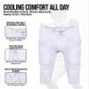 Exxact Sports Rebel Youth Football Pants with Built in Pads, Lightweight Integrated Football Practice Pants with Lace-up Fly (Y2XS, White) view 2