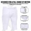 Exxact Sports Rebel Youth Football Pants with Built in Pads, Lightweight Integrated Football Practice Pants with Lace-up Fly (Y2XS, White) view 3